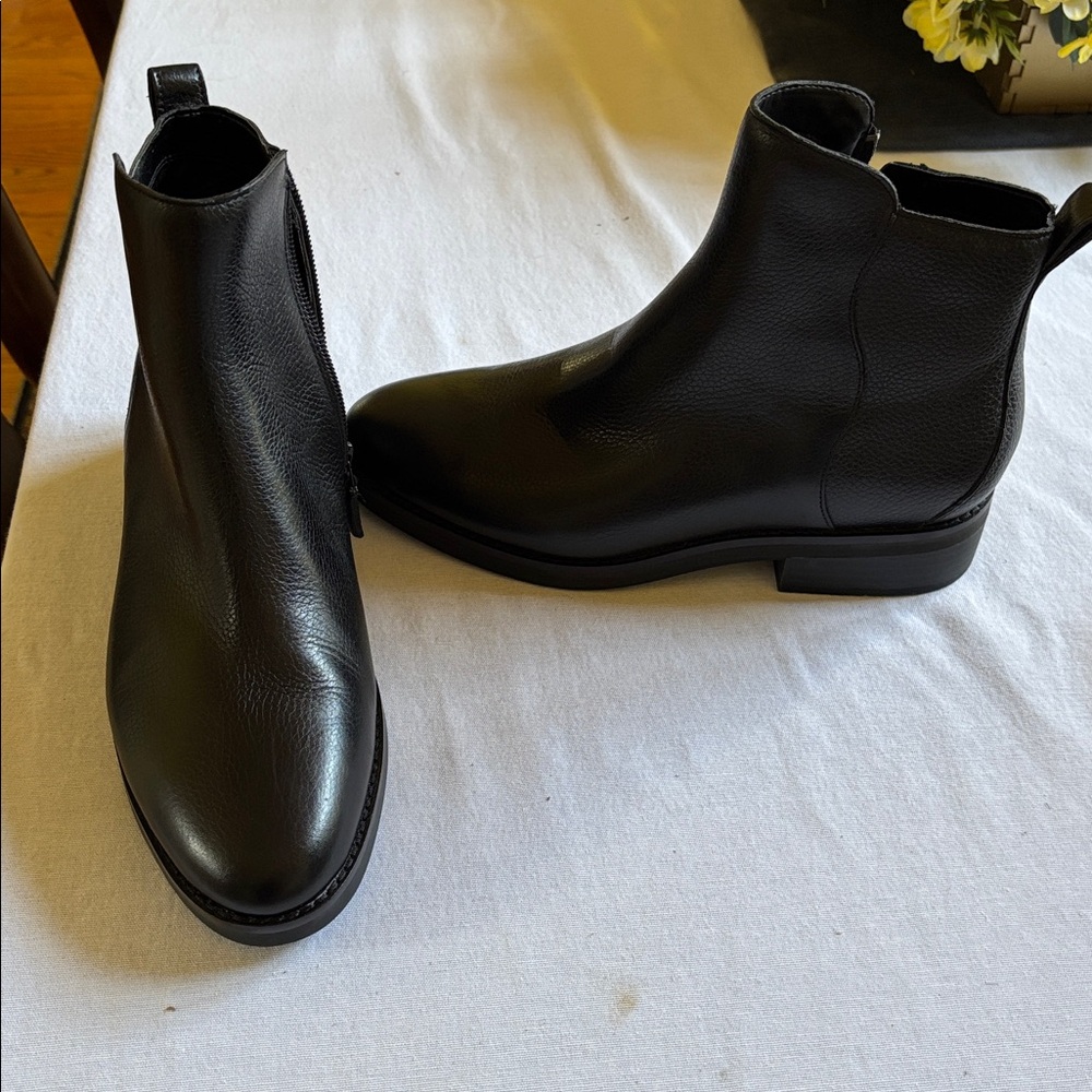 Cole Haan Black Leather Ankle Boots